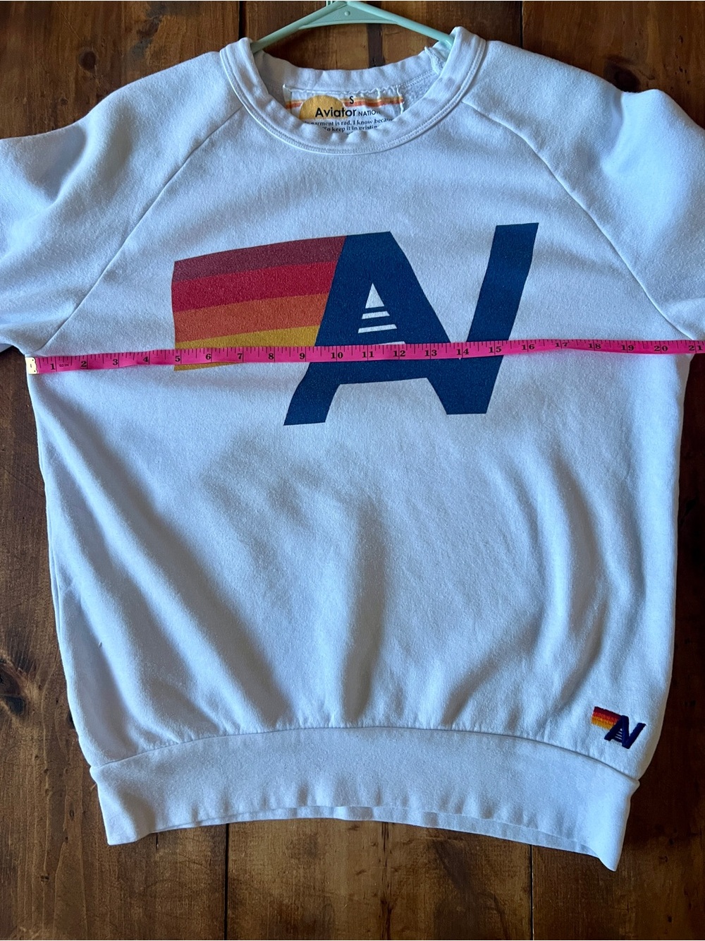 Aviator Nation Logo Sweatshirt Vintage White Size S - Picture 9 of 12